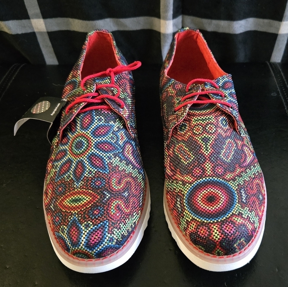 Zull multicolor Stitched Mexico lace up Sneakers Shoes - Picture 4 of 10